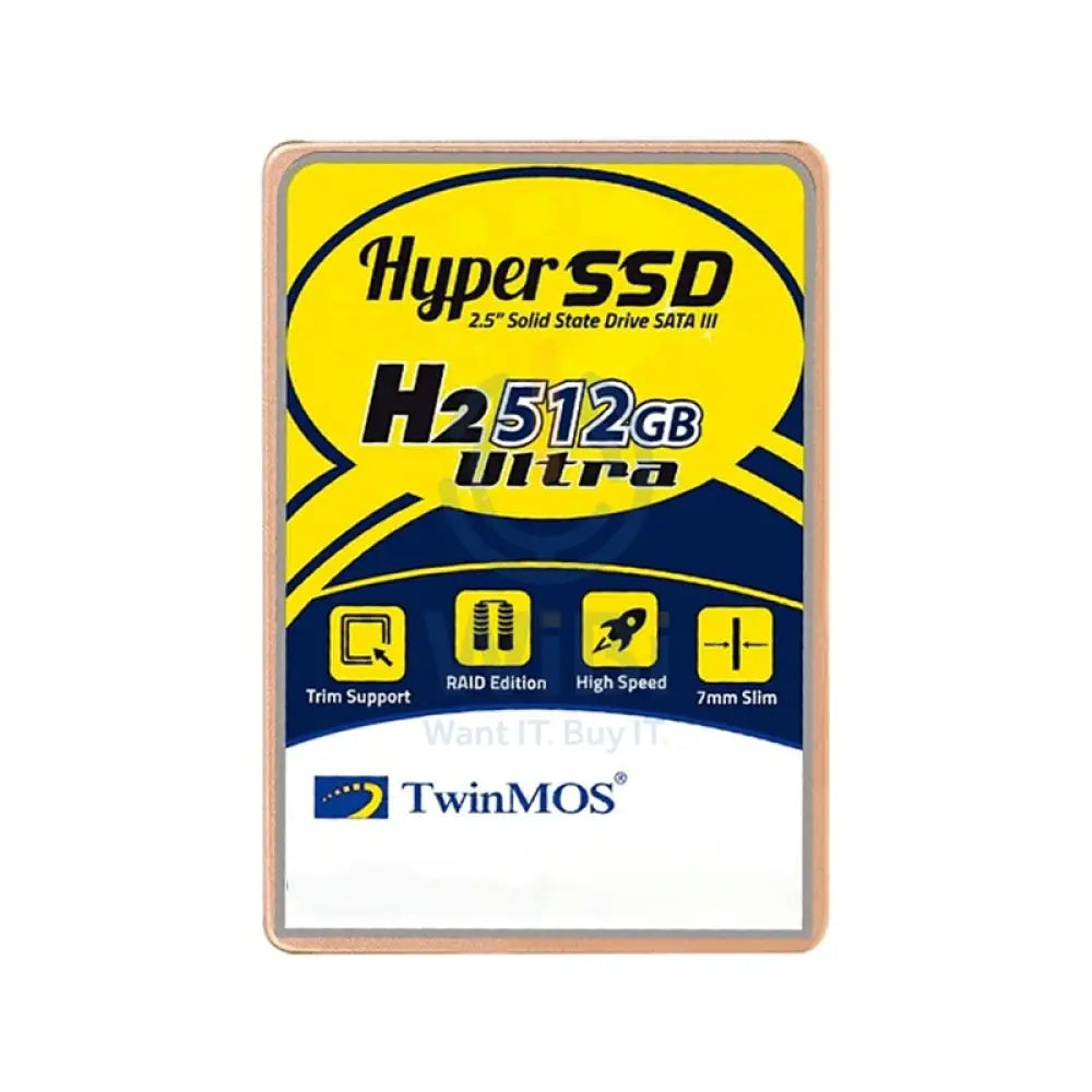 TwinMOS Hyper H2 Ultra - 512GB / 2.5-inch / SATA-III - SSD (Solid State Drive) TwinMOS Hyper H2 Ultra - 512GB / 2.5-inch / SATA-III - SSD (Solid State Drive)
